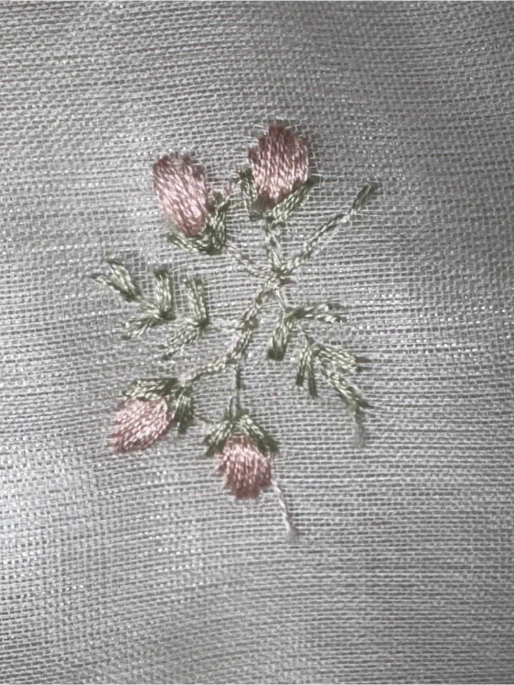 Vintage MCM 1952 Salkin & Linoff Sheer Ivory with Embroidery Baby Bonnet